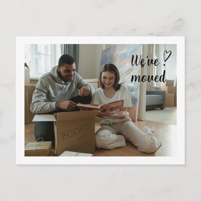 Nous avons déménagé Moving Faire-part Photo 1a. Ca (Devant)