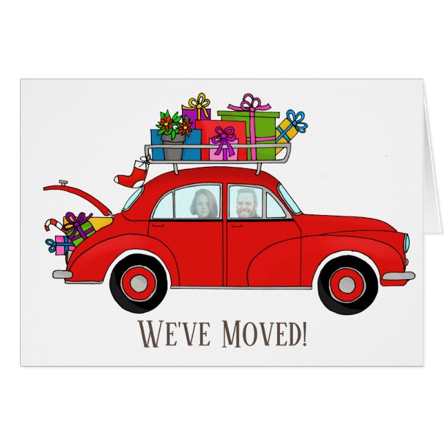 Nous avons déménagé Noël carte photo personnalisab (Devant horizontal)