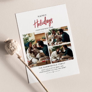 Nous avons déménagé Noël Famille Photo Collage Vac