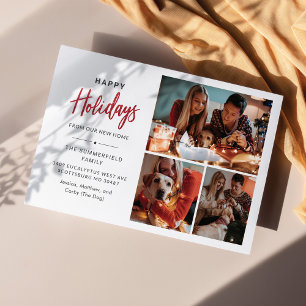 Nous avons déménagé Noël Fête Famille Photo Collag