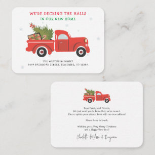 Nous avons déménagé Noël vacances Faire-part de dé