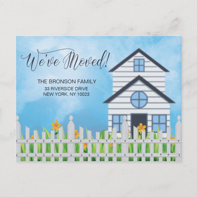 Nous avons déménagé ! Nouvelle carte postale d'ann (Devant)