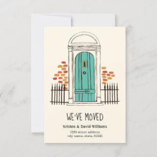 Nous avons Déménagé - Porte Bleue Faire-part de dé