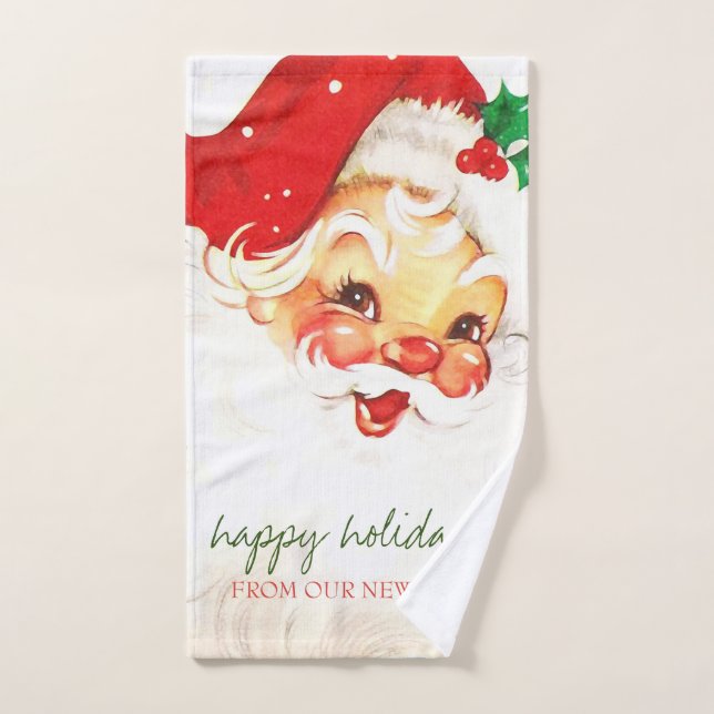 Nous avons déménagé, Rétro Père Noël (Serviette à main)
