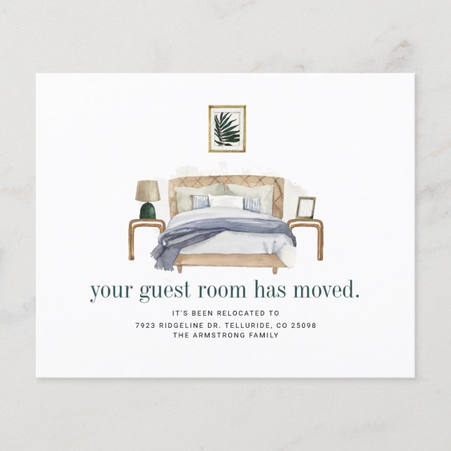 Nous Avons Déplacé Boho Chic Moving Faire-part (Devant)