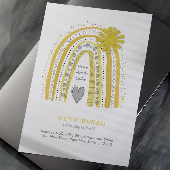 Nous avons déplacé Boho Rainbow Faire-part (Créateur téléchargé)