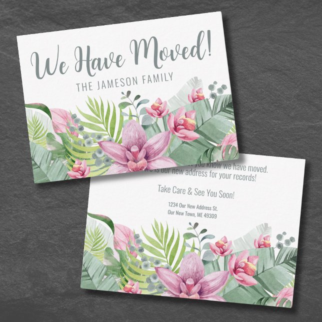 Nous Avons Déplacé La Carte De Changement D'Adress (We Have Moved Change Of Address Card)