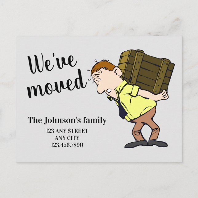 Nous avons déplacé la carte de faire-part de chang (Devant)