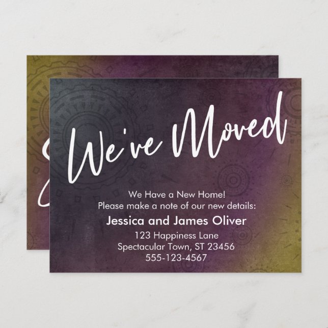 Nous avons Déplacé la carte graphique Grunge Burst (Devant / Derrière)