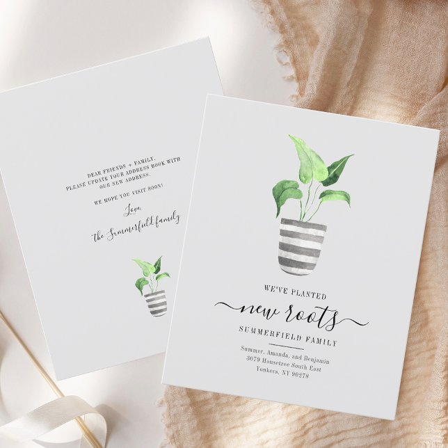 Nous avons déplacé la Faire-part de déménagement b (Chic Boho Weve Moved Change of Address Announcement)