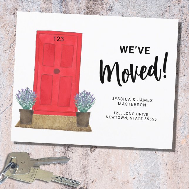 Nous avons déplacé la porte de Faire-part de dépla (Créateur téléchargé)