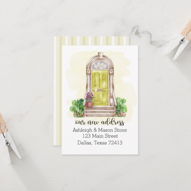 Nous avons déplacé la porte Faire-part jaune (Devant/Arrière en situation)