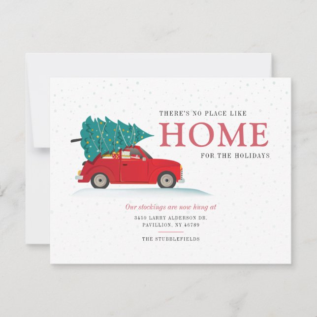 Nous avons déplacé la voiture rouge Faire-part de  (Devant)