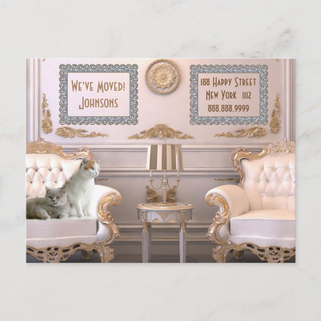 Nous Avons Déplacé L'Adresse Carte Postale Personn (Devant)