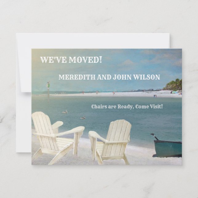 Nous avons déplacé Ocean Beach Move Faire-part Car (Devant)