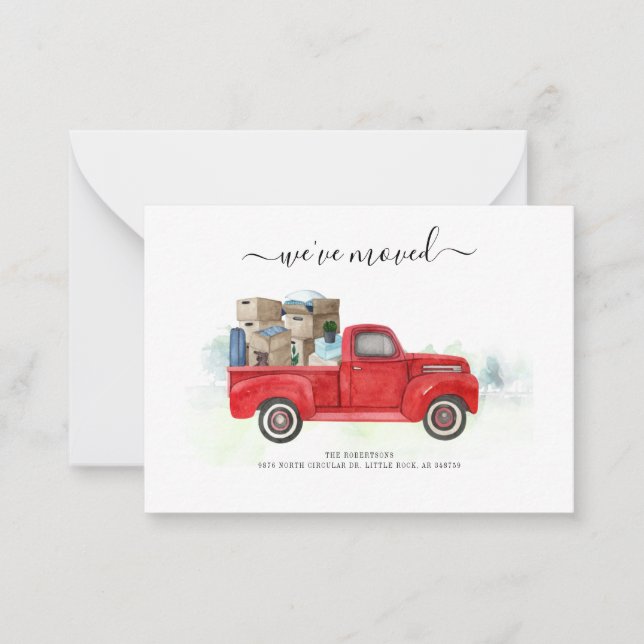 Nous avons déplacé Script Moderne Faire-part de dé (Devant)