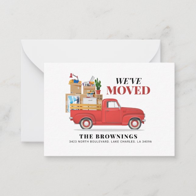 Nous avons déplacé un nouveau Faire-part d'adresse (Devant)