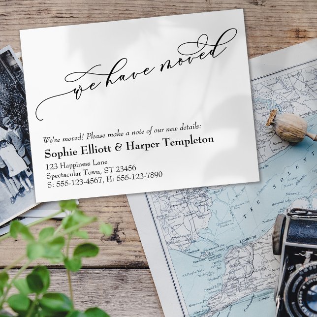 Nous Avons Déplacé Un Nouveau Faire-part D'Adresse (Créateur téléchargé)