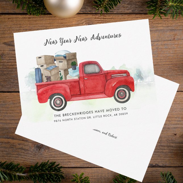 Nous avons déplacé une nouvelle carte de Faire-par (We've Moved New Address Moving Announcement Card)