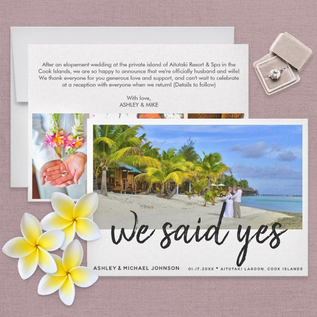 Nous avons dit Oui | 4 Photo Faire-part de Mariage (Créateur téléchargé)