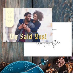Nous avons dit oui Photo pleine page Faire-part de
