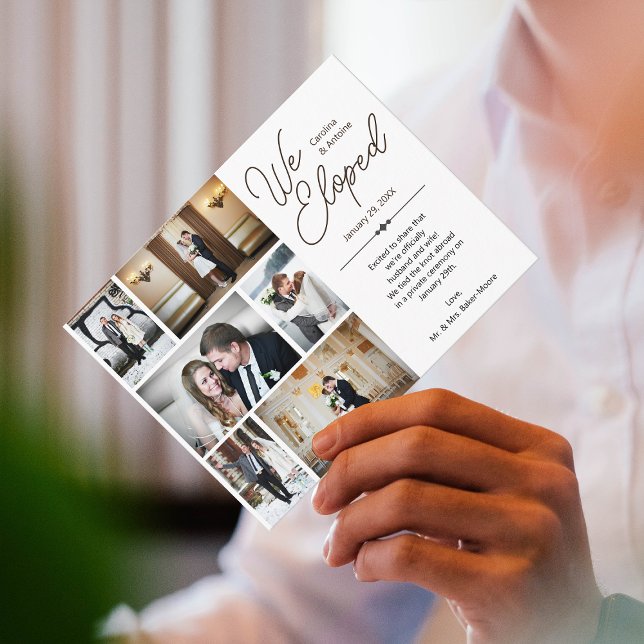 Nous Avons Elopé, Elopement Carte Postale (Créateur téléchargé)