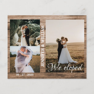 Nous avons Elopé Photo Collage Mariage bois Faire-