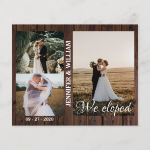 Nous avons Elopé Photo Collage Mariage bois Faire-