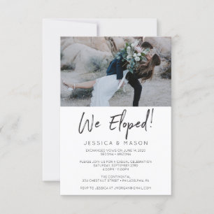 Nous avons Eloped Invitation manuscrit Eloped Fair