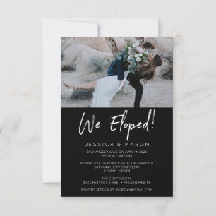 Nous avons Eloped Invitation manuscrit Eloped Fair