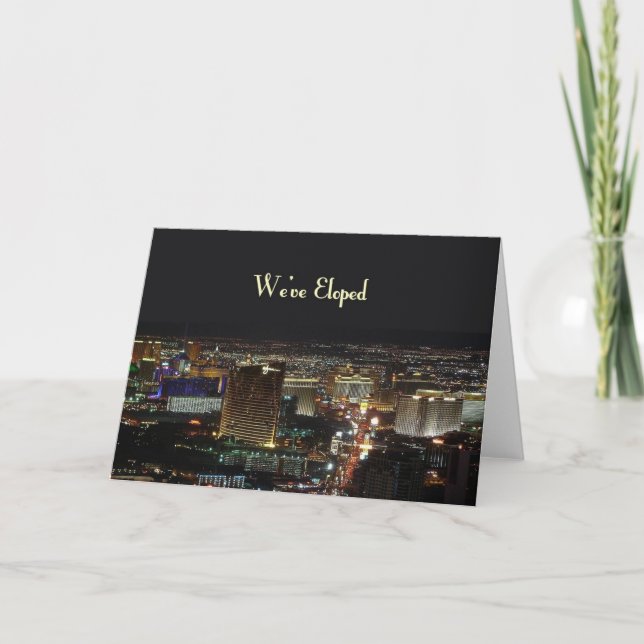 Nous avons Eloped Las Vegas Faire-part Card (Devant)