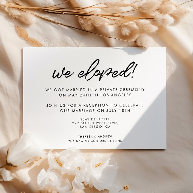 Nous avons fugué Faire-part de mariage typographie (Créateur téléchargé)
