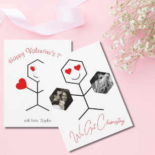 Nous Avons La Chimie Photo Moderne Valentines Cart