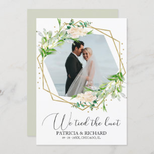 Nous Avons Lié Le Knot Greenery Eloped Faire-part