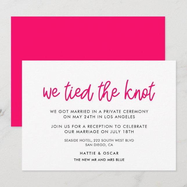 Nous avons lié le noeud Moderne faire-part de call (Devant / Derrière)