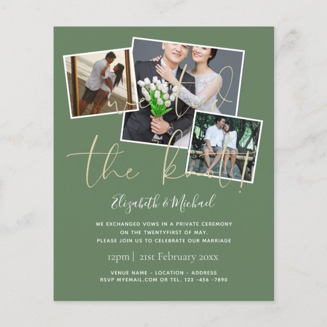 Nous Avons Lié Les Invitations Du Mariage De Noeud (Devant)