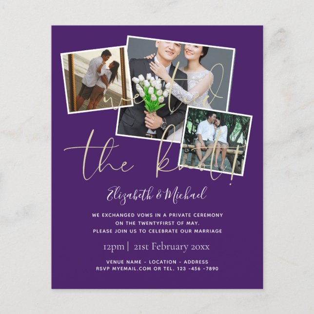 Nous Avons Lié Les Invitations Du Mariage De Noeud (Devant)
