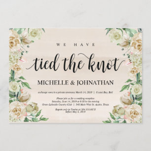 Nous avons noué le noeud, Elopement invitations de