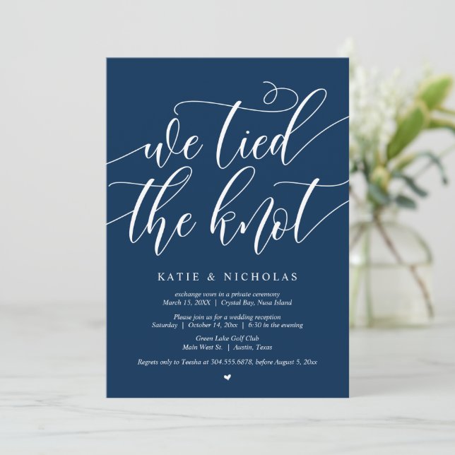 Nous avons noué le nœud, Invitation de mariage fug (Debout devant)