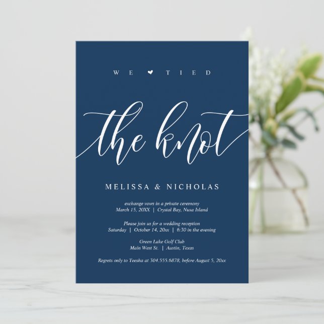 Nous avons noué le nœud, Invitation de mariage fug (Debout devant)