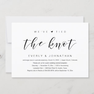 Nous avons noué le nœud, Invitation d'élopement de