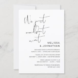 Nous avons noué le nœud, Invitation d'élopement de
