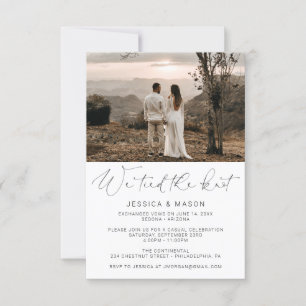 Nous avons noué le nœud Invitation Mariage en fuit