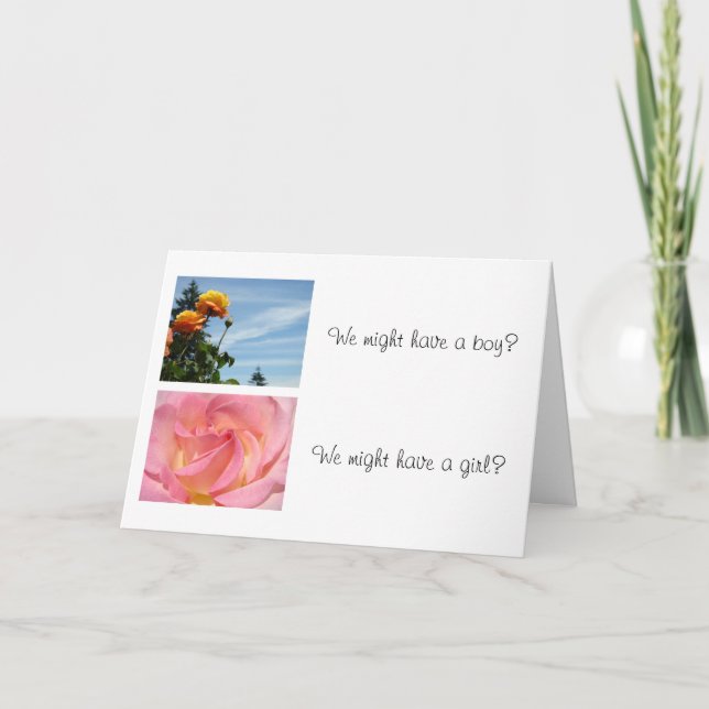 Nous avons un bébé ! Cartes d'annonce Garçon Fille (Devant)