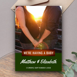 Nous avons un bébé Photo Faire-part de grossesse