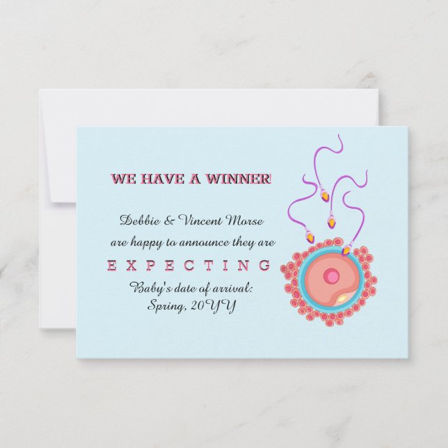 Nous avons une Faire-part de grossesse gagnante (Devant)