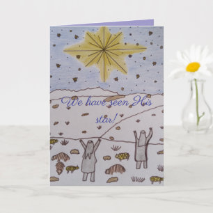 Nous avons vu Son étoile ! Carte de Noël