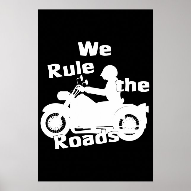 Nous contrôlons les routes (Biker) Poster sombre (Devant)
