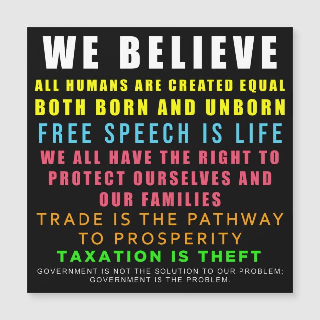 Nous croyons l'aimant (Devant)