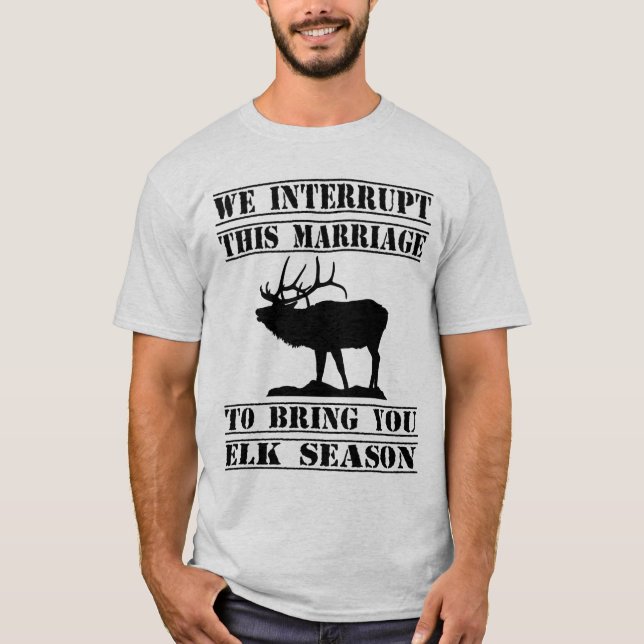 Nous des hommes interrompons ce T-shirt de mariage (Devant)